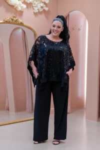 TIMELESS PANT SET – BLACK VELVET